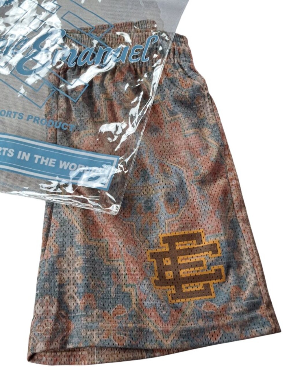 ERIC EMANUEL EE SHORTS RUG PATTERN MESH-Size Small BRAND NEW
